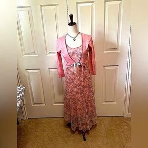 Dressbarn Dresses | Occasion Midi Slip dress w/ jacket | size: 8 Color: Peach